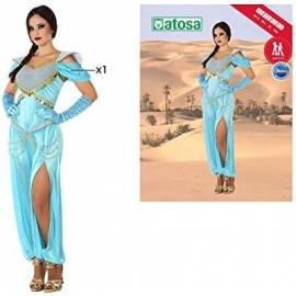 Disfraz de princesa árabe para mujer, para adultos, color azul