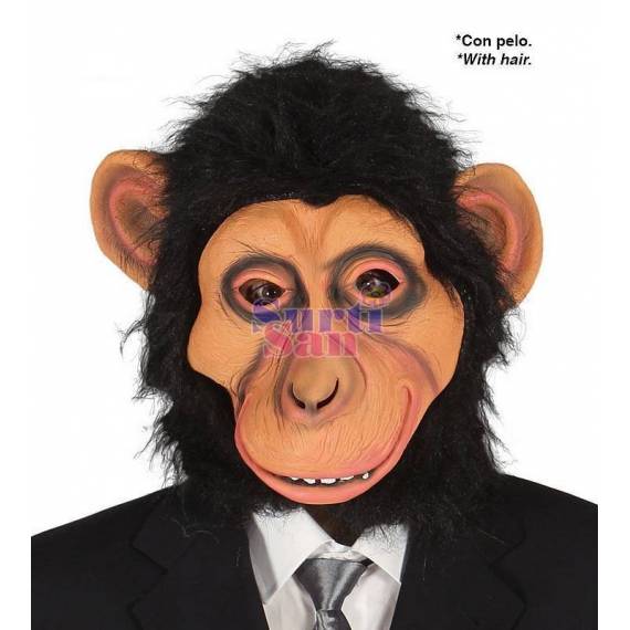 Mascara chimpance con pelo